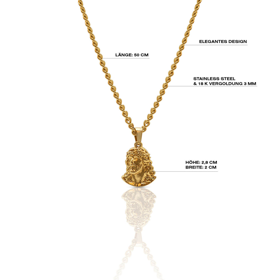 ''JESUS ​​PIECE'' NECKLACE (STAINLESS STEEL 18K GOLD)